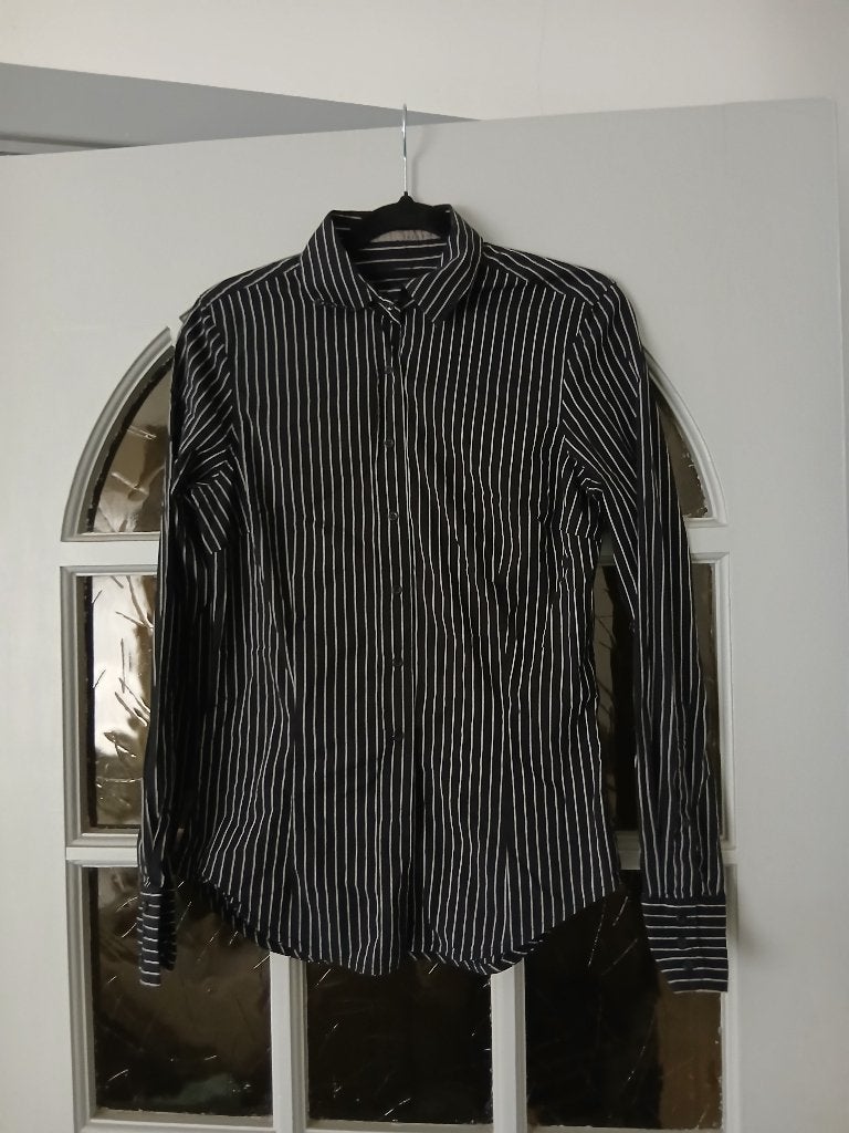 Blouse zwart gestreept Maat S (Zara), Ophalen of Verzenden, Gedragen, Maat 38/40 (M), Zwart