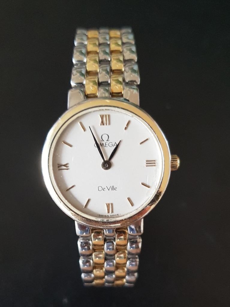 Omega de Ville goud/staal ., Overige merken, Staal, Gebruikt, Polshorloge