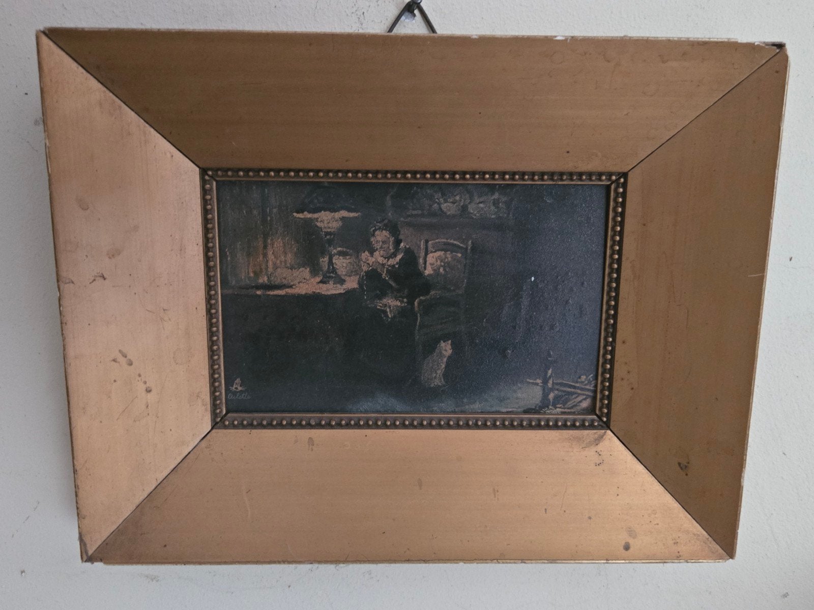 2 leuke oude schilderijtjes (reproducties), Ophalen of Verzenden