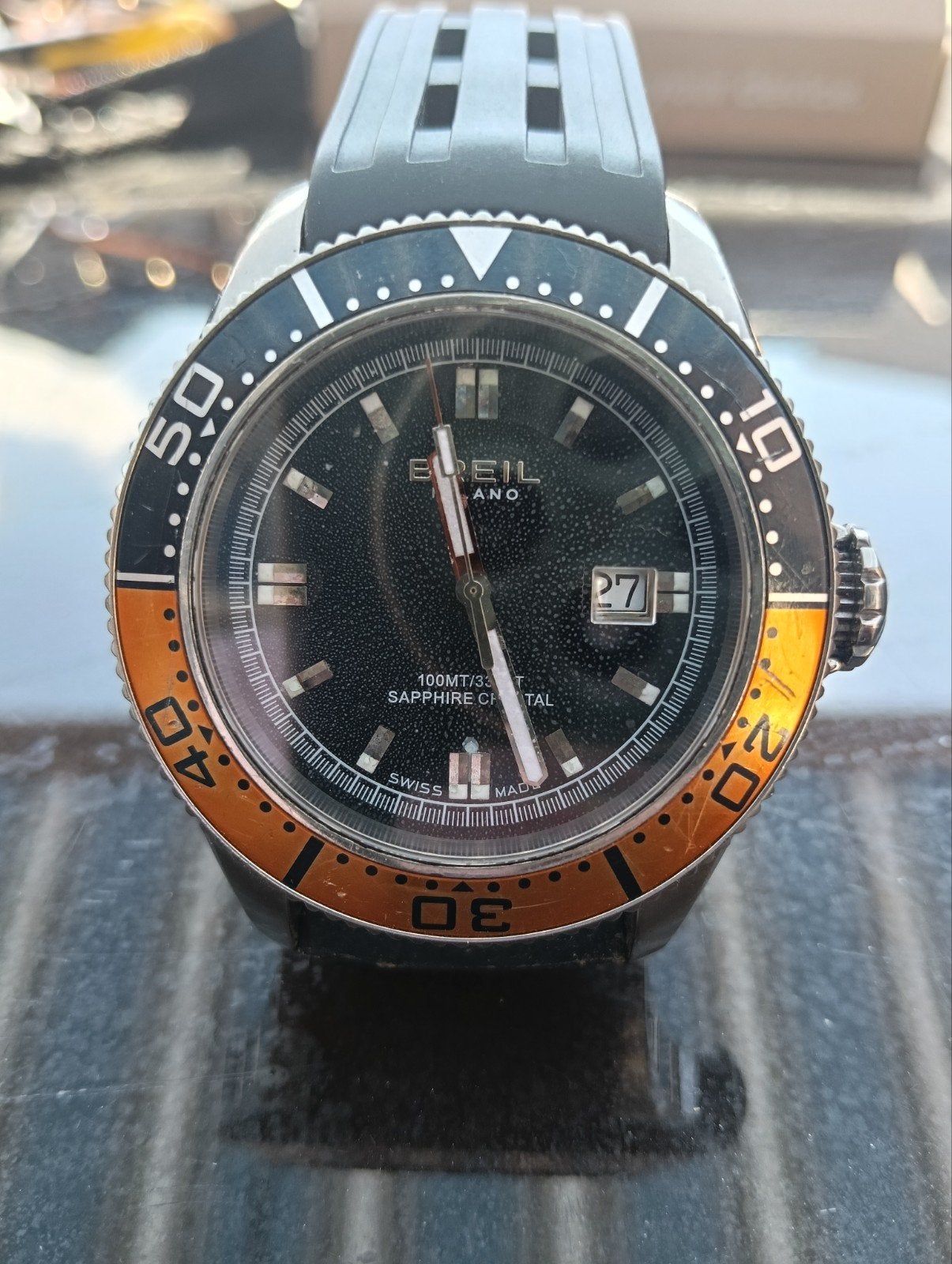 Breil  Milano Manta 1970, Gebruikt, Staal, Polshorloge, Kunststof