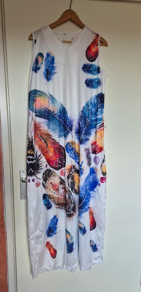 Nieuwe zomerjurk maat L. Okselmaat 52 cm., Kleding | Dames, Jurken, Wit, Maat 42/44 (L), Nieuw, Ophalen of Verzenden