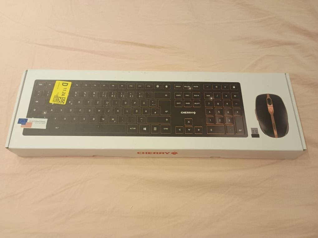 CHERRY DW 9000 Slim draadloze toetsenbord- en muisset- nieuw, Cherry, Verzenden, Nieuw, Multimediatoetsen