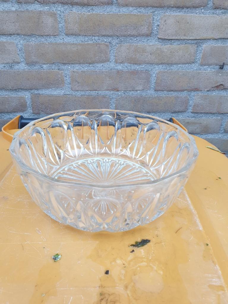 Kristallen kom 20,5cm doorsnede, Antiek en Kunst, Ophalen of Verzenden