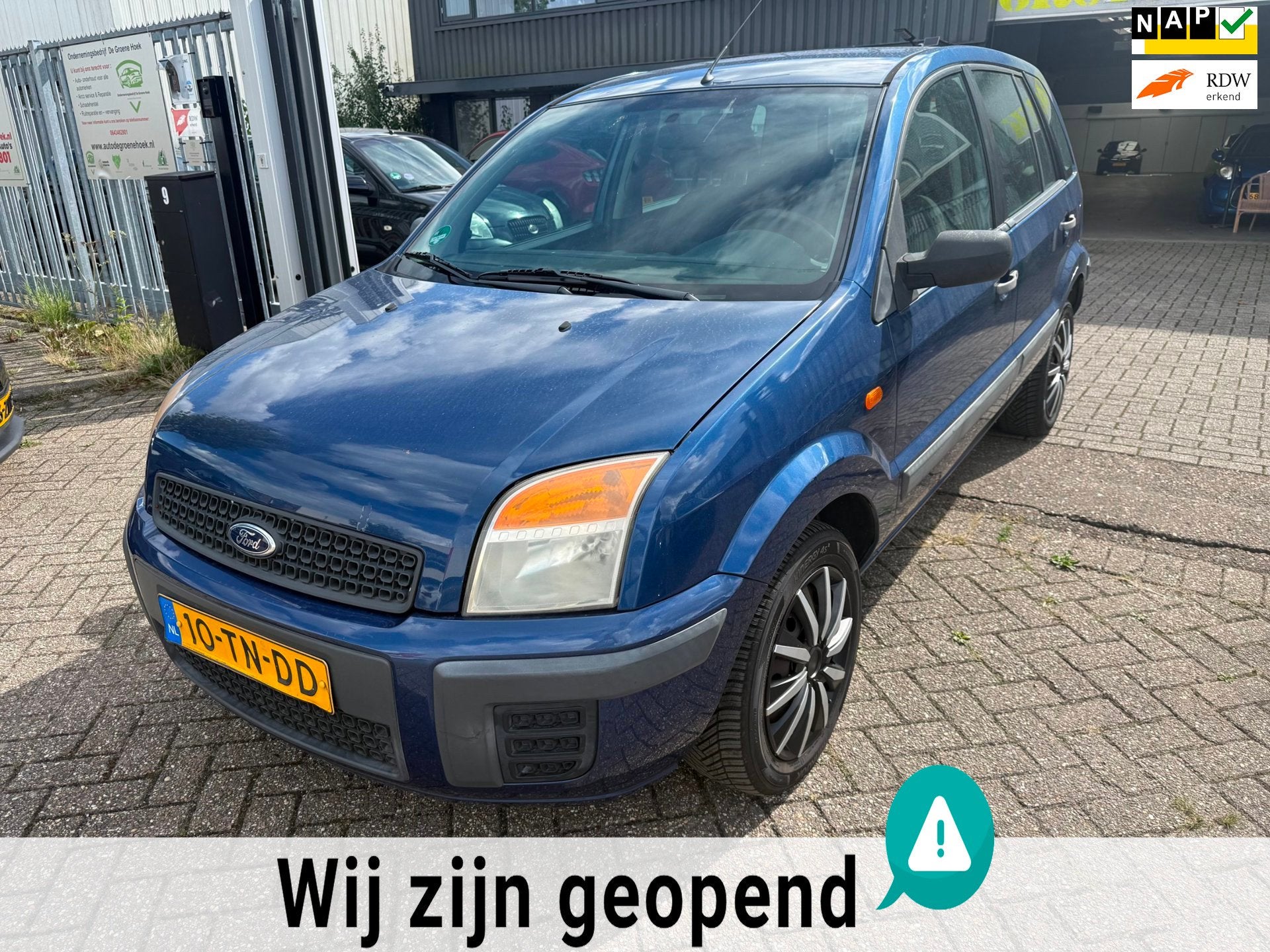 Ford Fusion 1.4-16V Champion, Auto's, Voorwielaandrijving, Dealer onderhouden, Gebruikt, Zwart