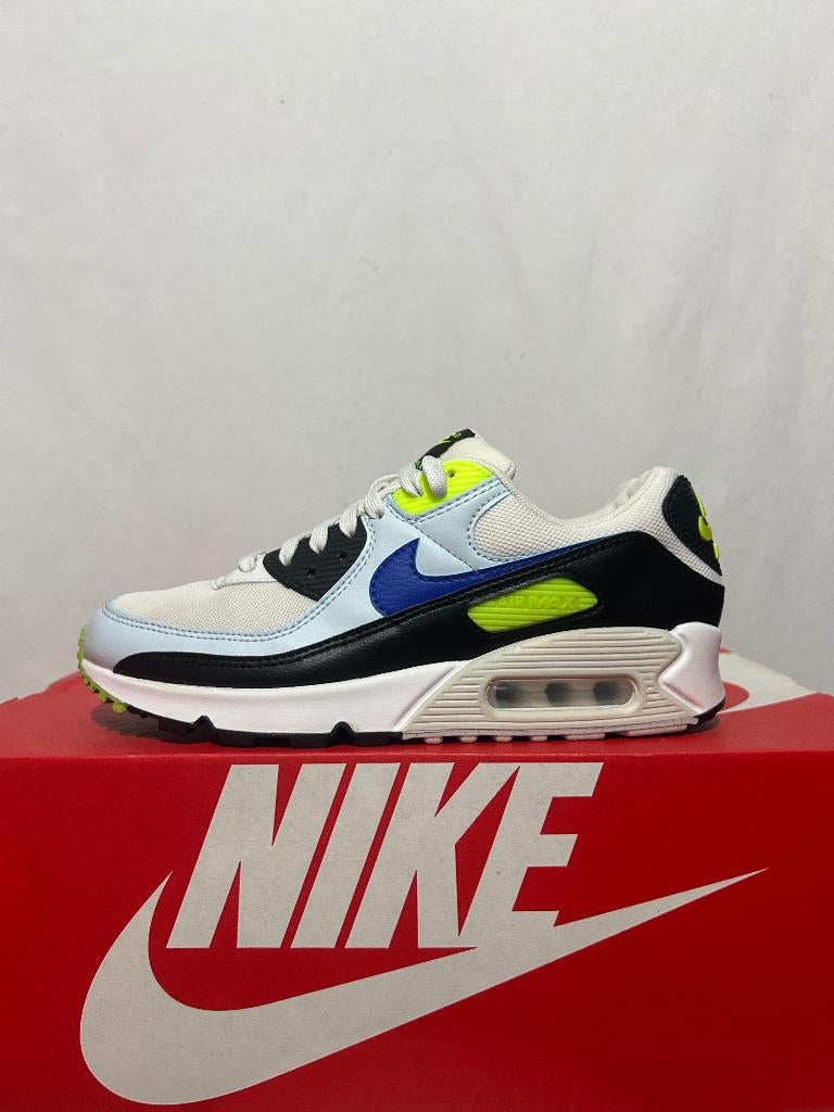 NIEUW! Maat 40 - Nike Air Max 90 White Blue Tint Volt, Kleding | Dames, Schoenen, Verzenden, Wit, Nike, Nieuw