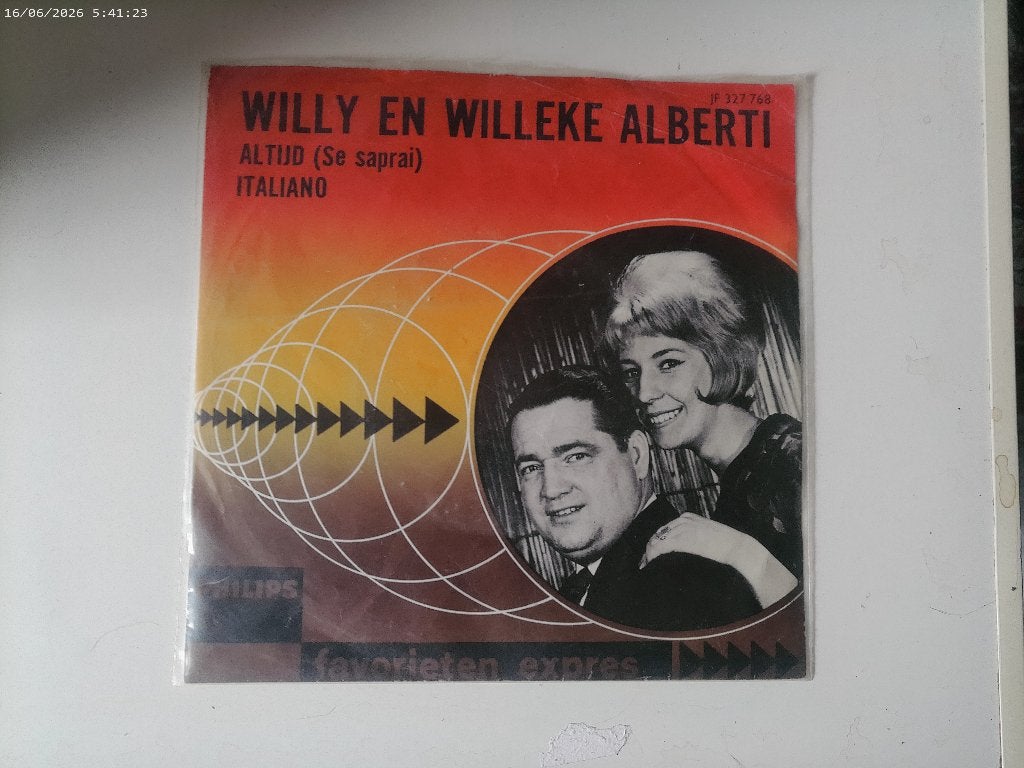 Willy & Willeke Alberti - Altijd / Italiano, Fotohoes, Ophalen of Verzenden, Gebruikt, Nederlandstalig