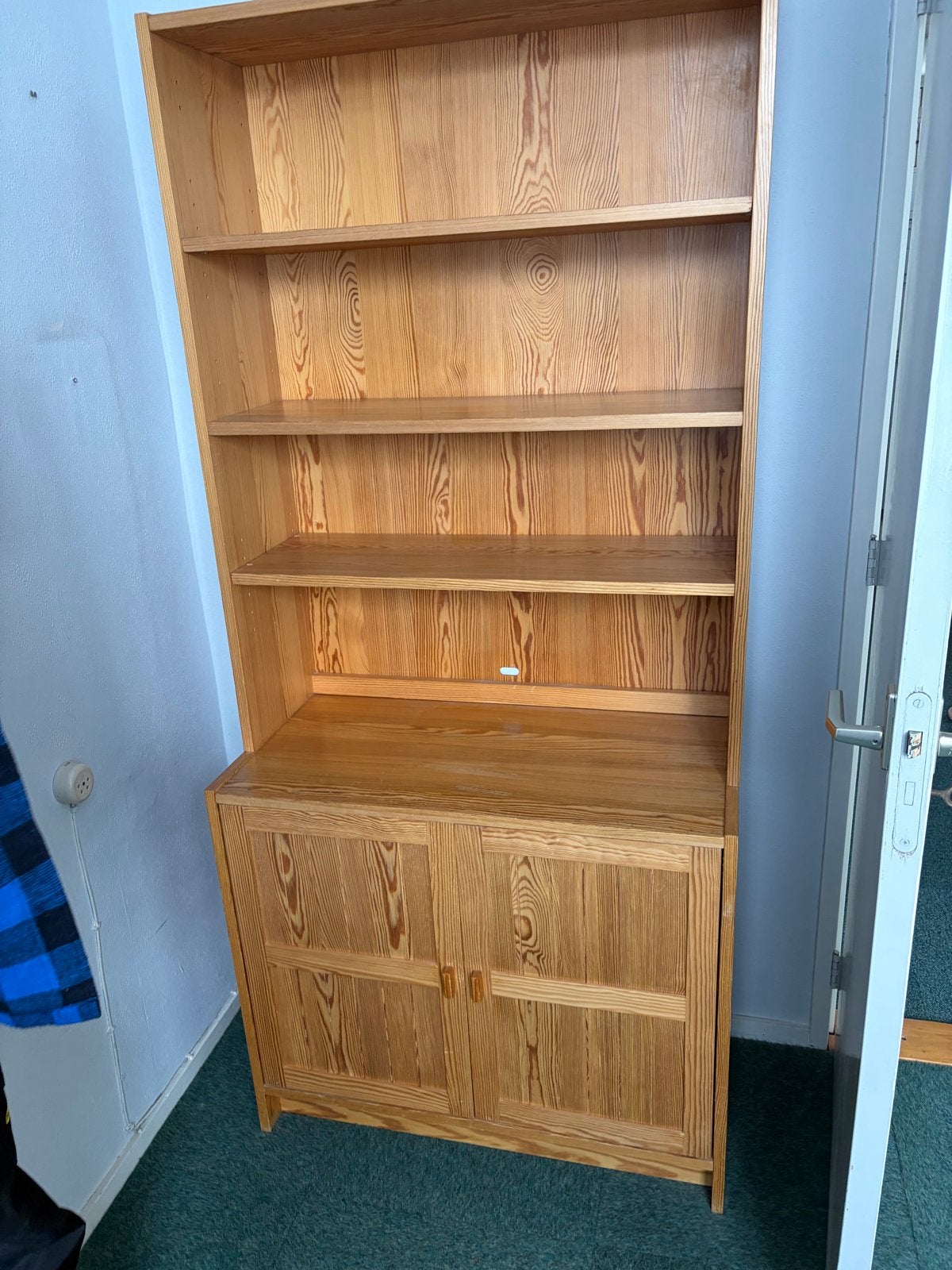Houten kast met deuren en planken, Ophalen, Gebruikt, 200 cm of meer, 50 tot 100 cm