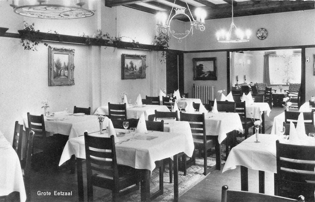 607 Denekamp - Hotel "Dinkeloord"  Grote Eetzaal, Ophalen of Verzenden, 1960 tot 1980, Overijssel