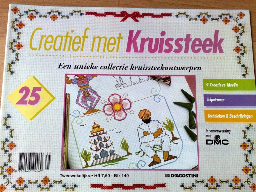Borduurbladen Creatief met kruissteek van nr. 25 t/m 48, Verzenden, Zo goed als nieuw, Patroon