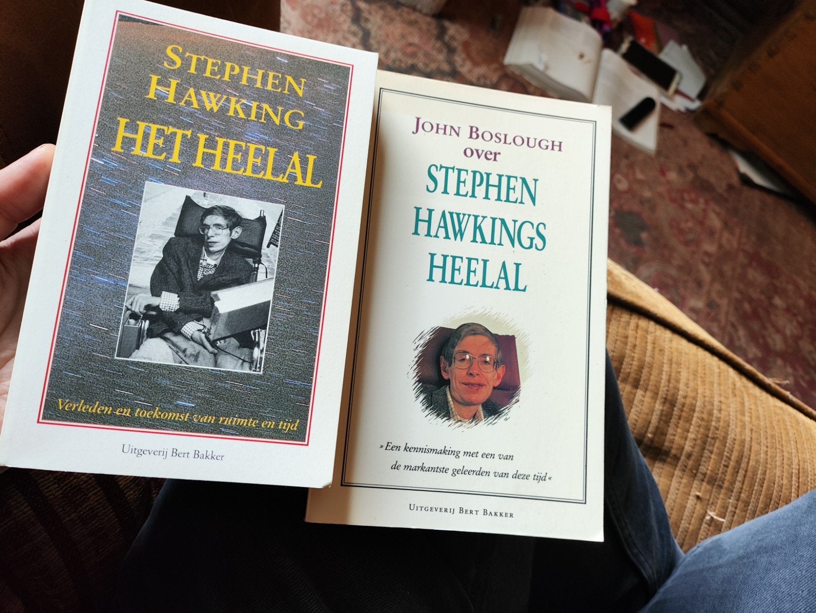 Het Heelal & Stephen Hawkings Heelal - Stephen Hawking, Boeken, Ophalen of Verzenden, Gelezen, Stephen Hawking, John Boslough