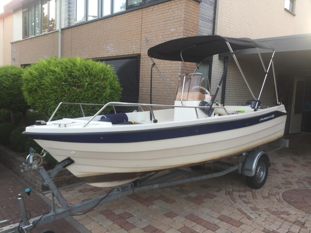 Funmaxx 450 Consoleboot met Trailer, Ophalen, Overige merken, Gebruikt, Tot 10 pk