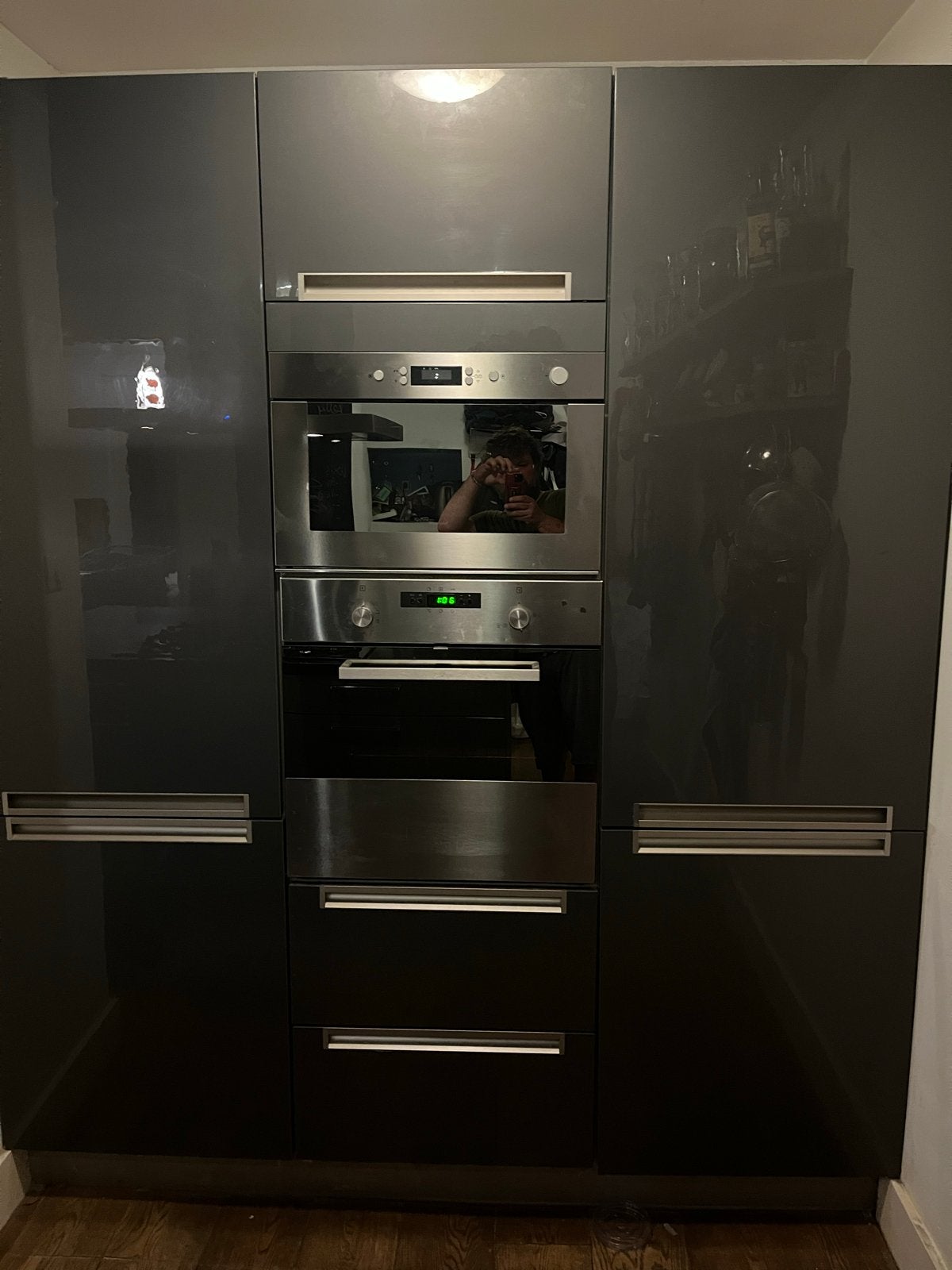 Keukenblok met inbouwapparatuur (oven, magnetron), Gebruikt, Overige materialen, Overige typen, Ophalen of Verzenden