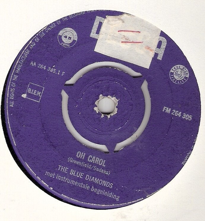 Blue Diamonds-Oh Carol _ We Got Love - 1960 ook versturen, Ophalen, Gebruikt, Pop