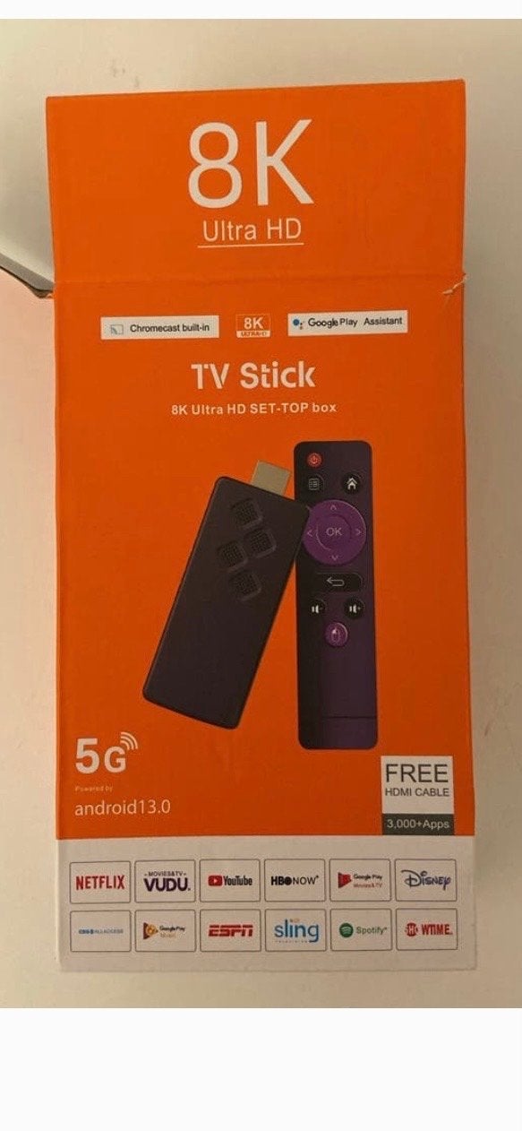 8K Ultra HD TV Stick met Android 13.0 en Chromecast, Ophalen, Nieuw, HDMI, Zonder harde schijf