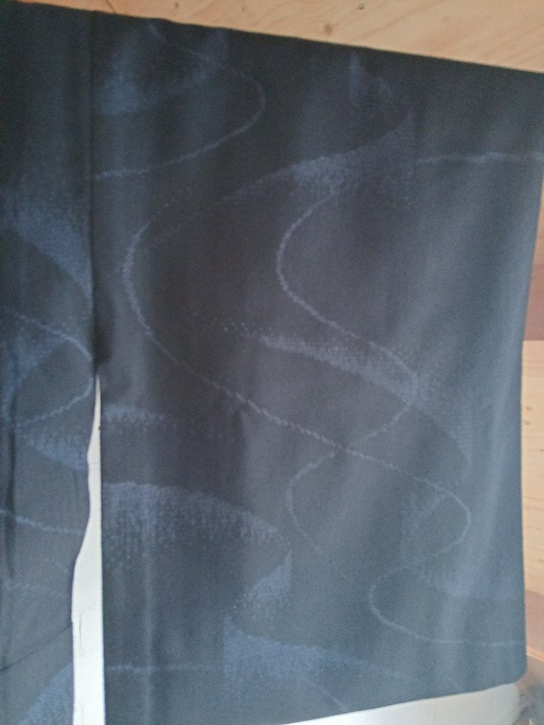 Traditionele Japanse Kimono hitoe black blue, Ophalen of Verzenden