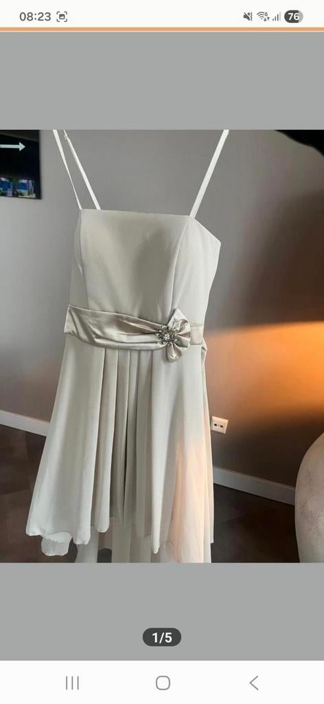 Elegante Gala Jurk - Perfect voor Speciale Gelegenheden, Beige, Ophalen of Verzenden, Zo goed als nieuw, Maat 36 (S)