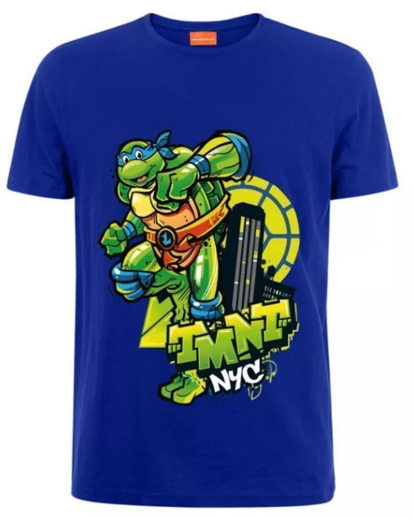 Ninja Turtles T-shirt Blauw - Maat 104 - 110 - 134 - Katoen, Disney, Nieuw, Ophalen of Verzenden, Jongen