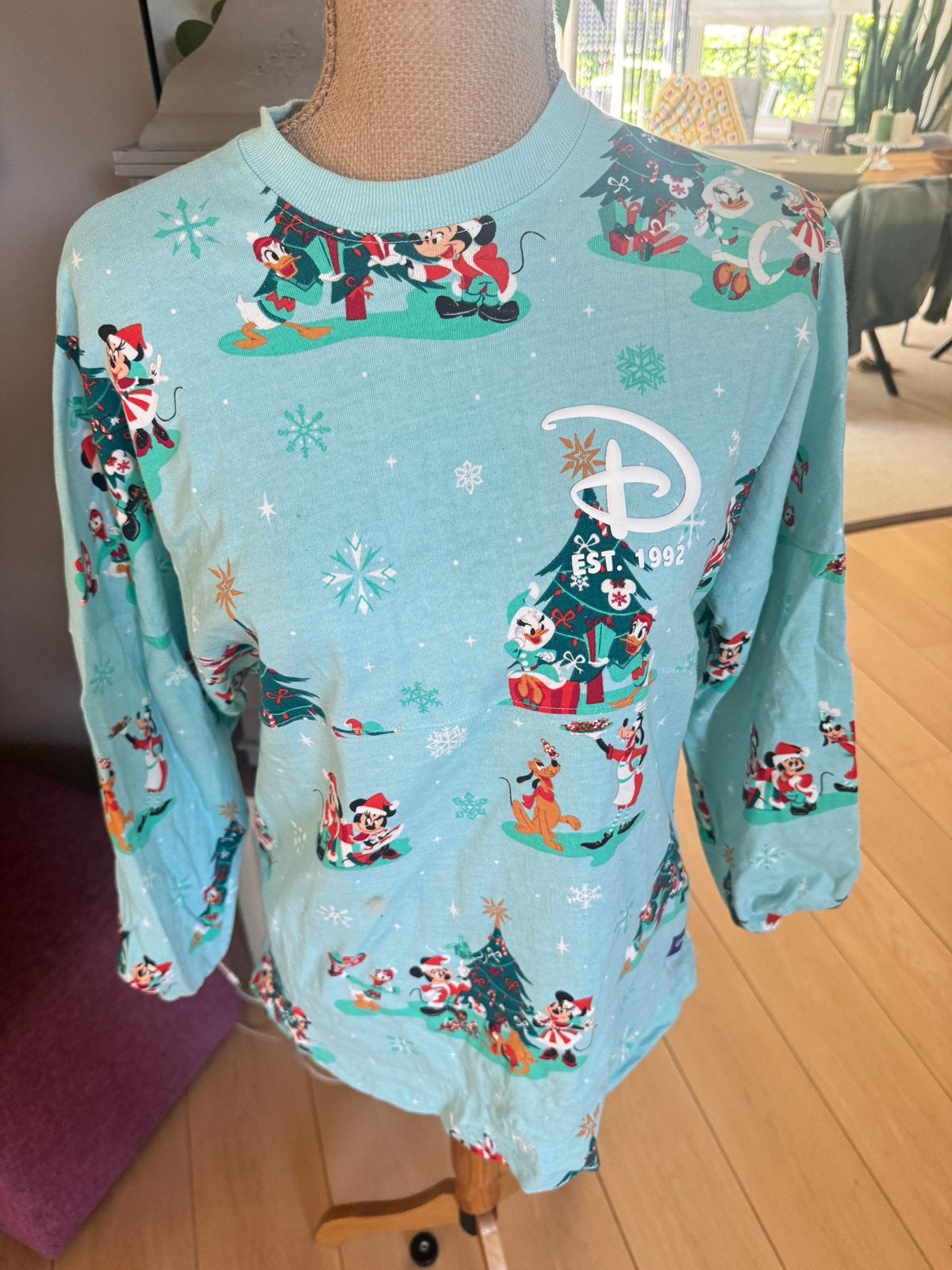 Disneyland paris official spirit jersey glitter blauw kerst, Ophalen of Verzenden, Mickey Mouse, Nieuw, Kleding of Textiel