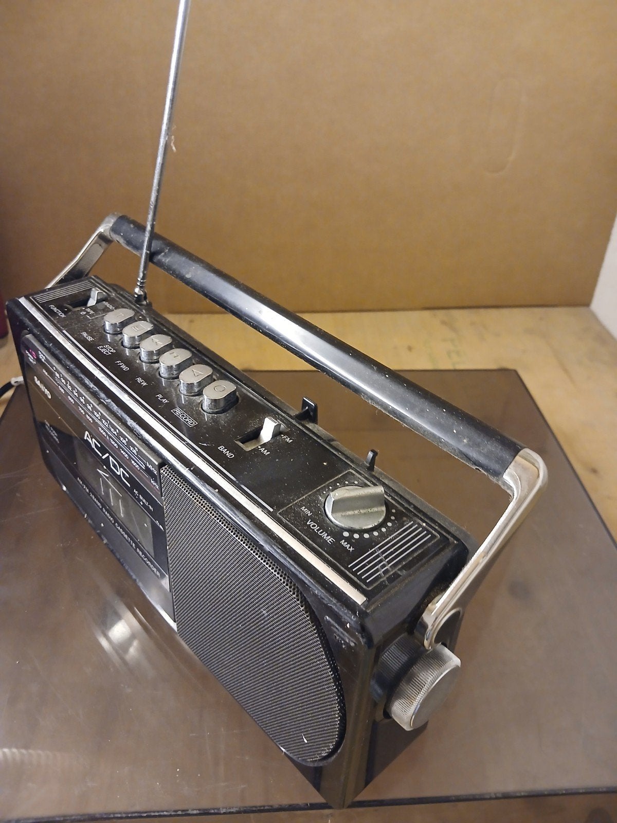 Sanyo AC/DC AM/FM 2-band Radio Cassette Recorder, Ophalen of Verzenden, Gebruikt, Radio
