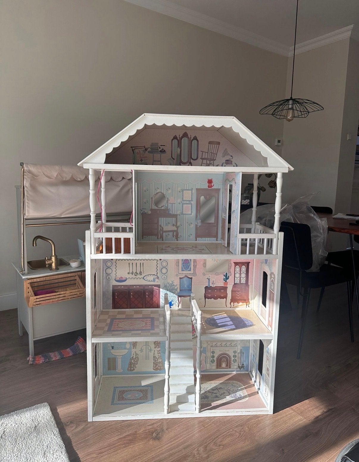 Groot Barbiehuis - Prachtig Poppenhuis, Ophalen, Gebruikt, Poppenhuis