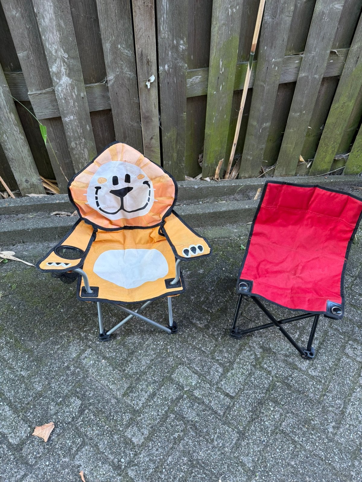 2x Leuke kinder inklap stoelen, Ophalen of Verzenden, Zo goed als nieuw, Campingstoel