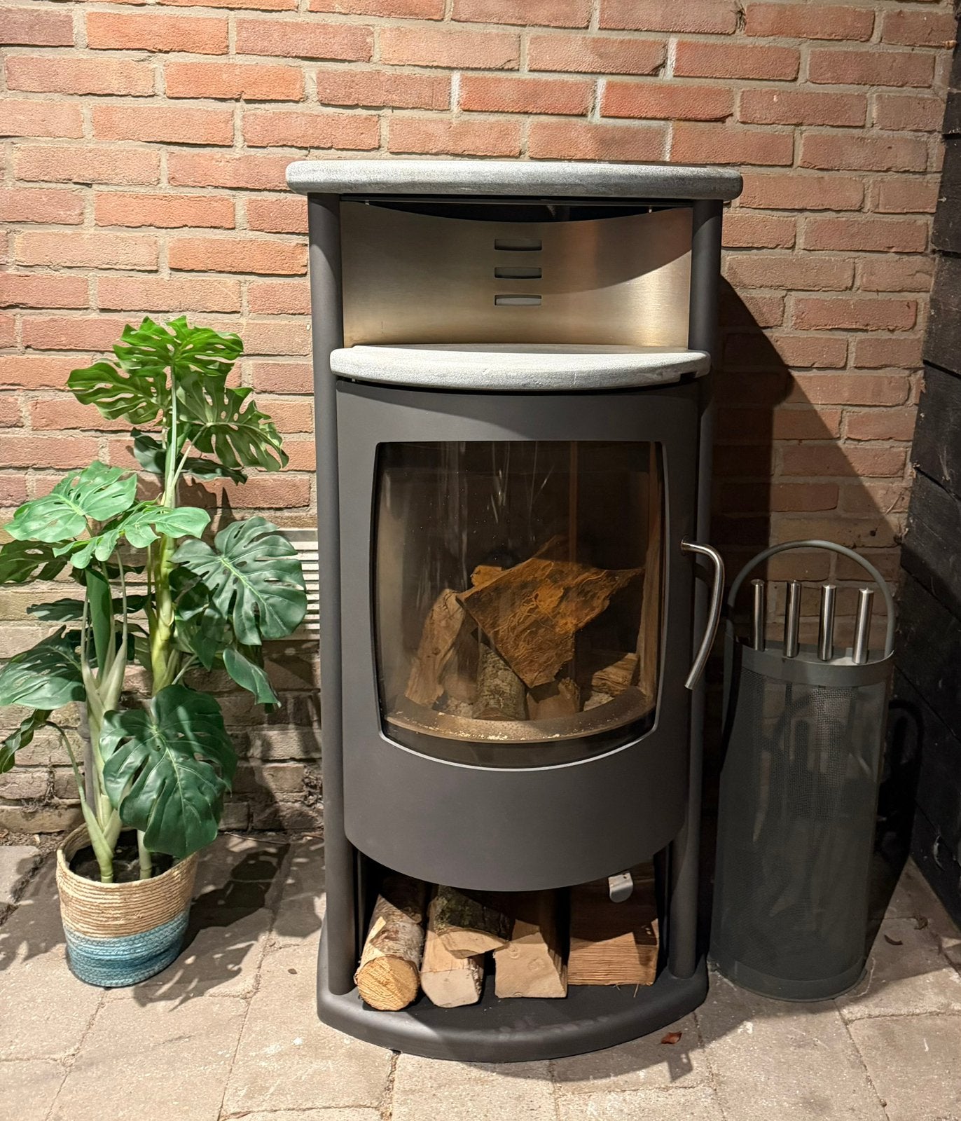 Fantastische 🪵ATTIKA Bora speksteen 🔥houtkachel Luxe &ZGAN, Huis en Inrichting, Ophalen, Houtkachel, Zo goed als nieuw, Vrijstaand