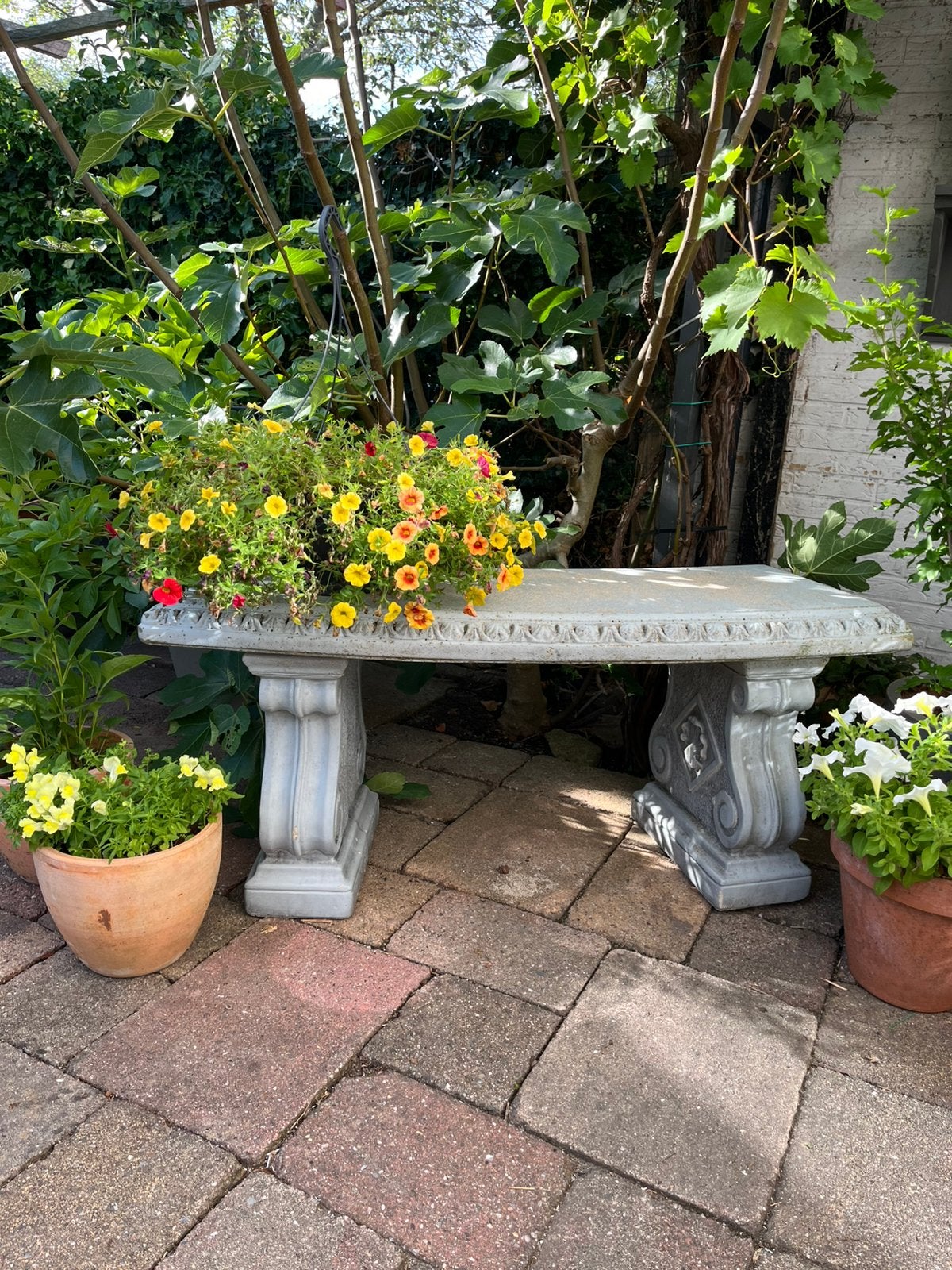 ==SCHITTEREND== Tuinbank van beton, Ophalen of Verzenden, Zo goed als nieuw, Overige materialen