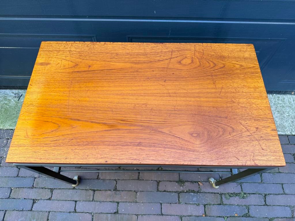 Vintage Pastoe TV / pickup trolley - Teak en metaal, Ophalen