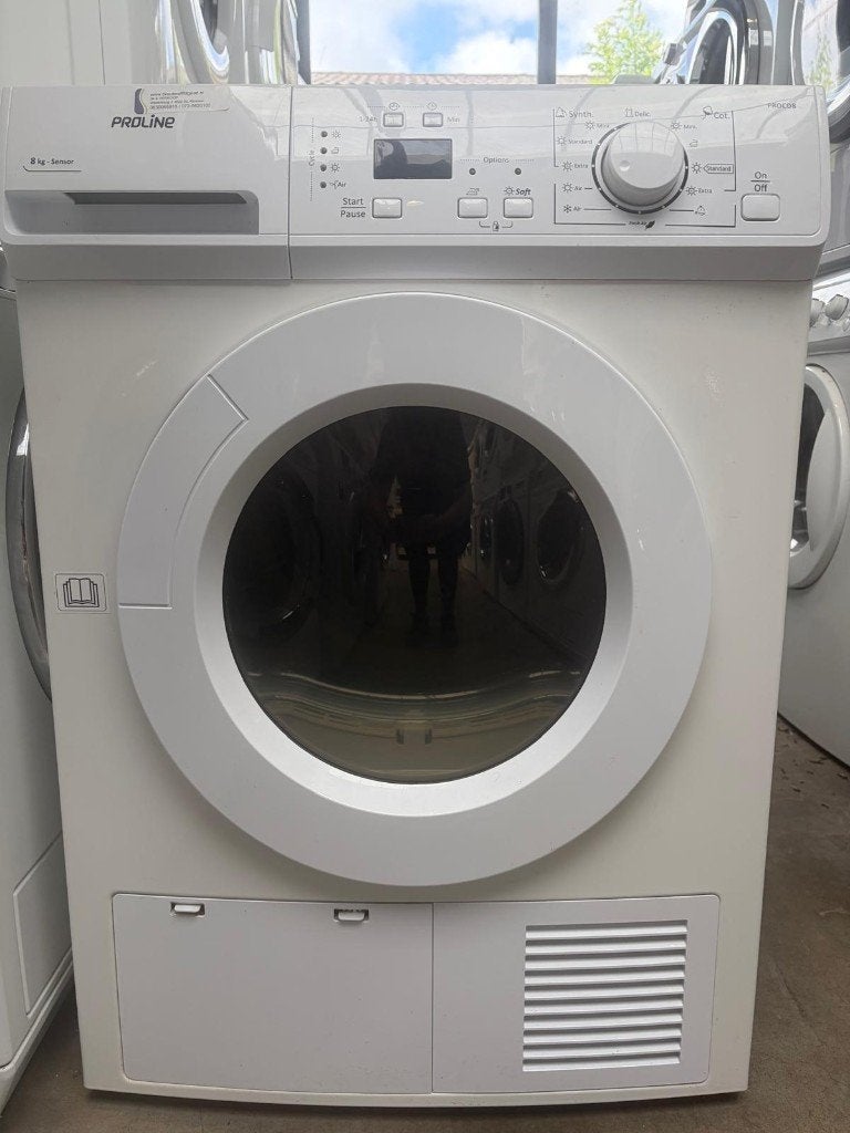 Proline PROCD8 condensdroger, Witgoed en Apparatuur, Wasdrogers, 6 tot 8 kg, Gebruikt, Minder dan 85 cm, Ophalen of Verzenden