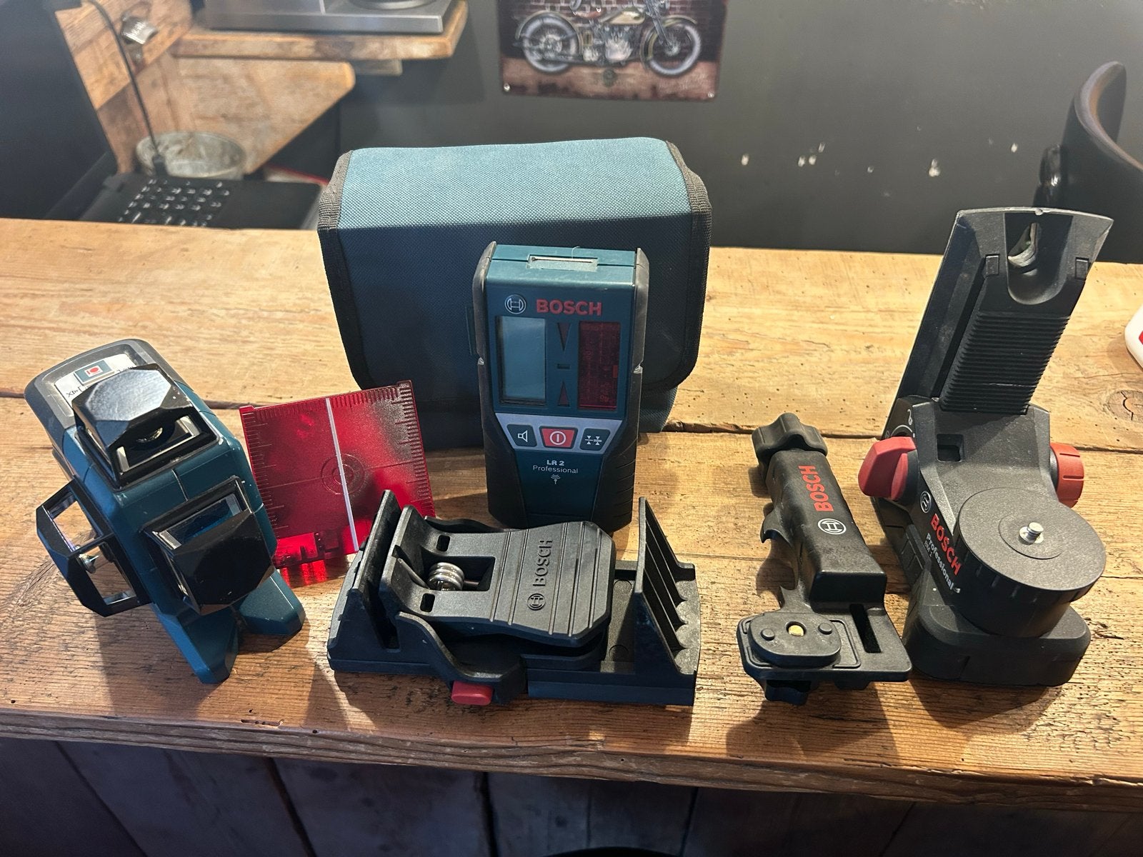 Bosch professional GLL 3-80 P Lijn/kruislaser, Ophalen, Gebruikt, Licht