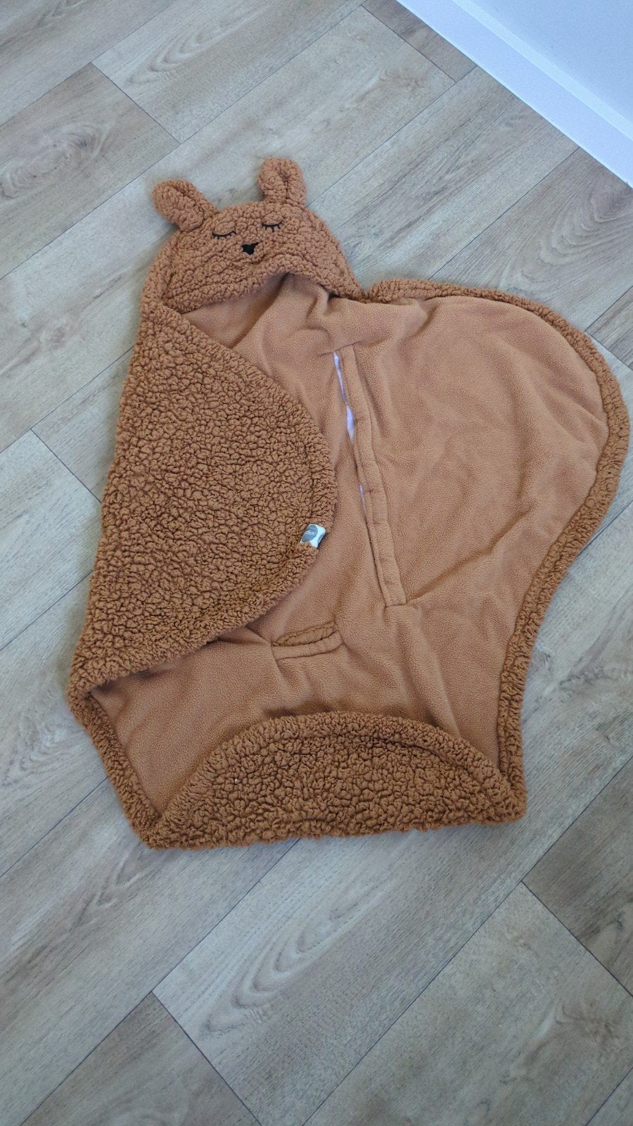 Jollein Wikkeldeken Bunny - Zachte Fleece 100x105 cm, Inclusief mutsje, Jollein, Ophalen of Verzenden, Zo goed als nieuw