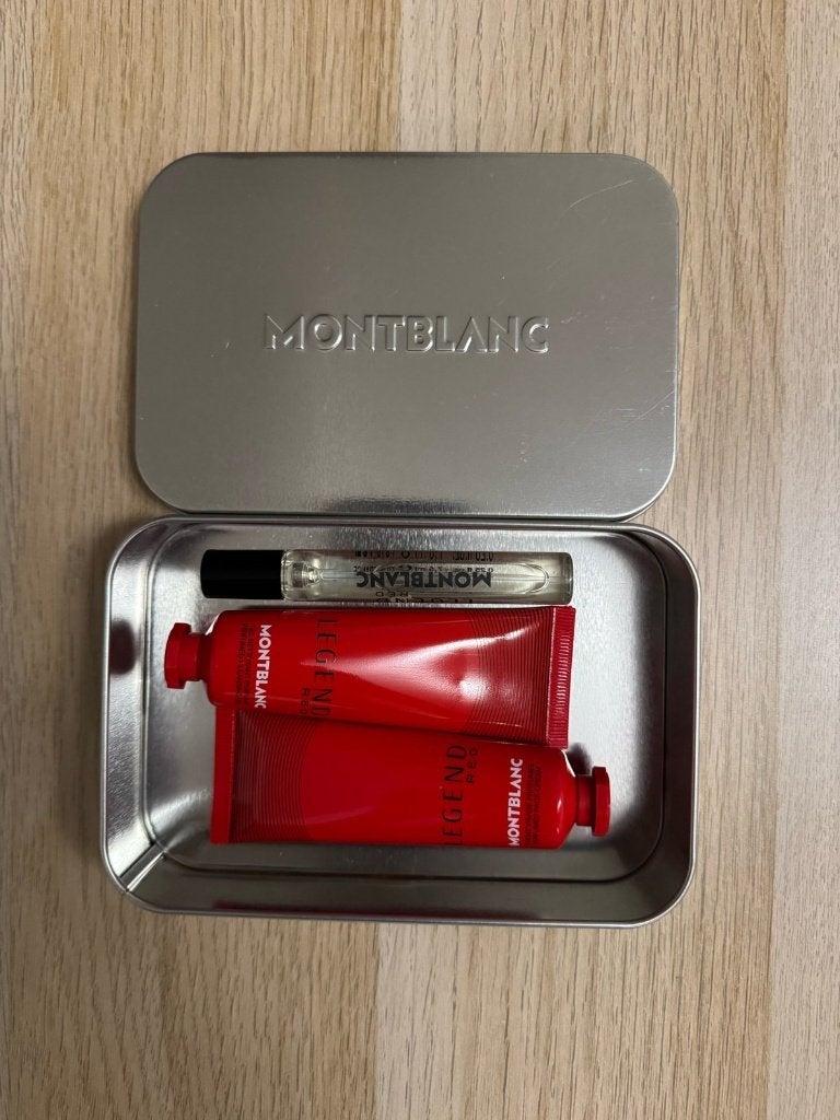 Montblanc Legend Red grooming set – travel tin, Ophalen, Nieuw
