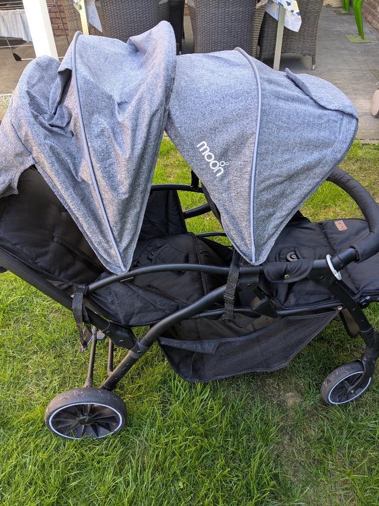 Moon twin buggy, Kinderen en Baby's, Buggy's, Ophalen, Gebruikt, Overige merken, Verstelbare rugleuning
