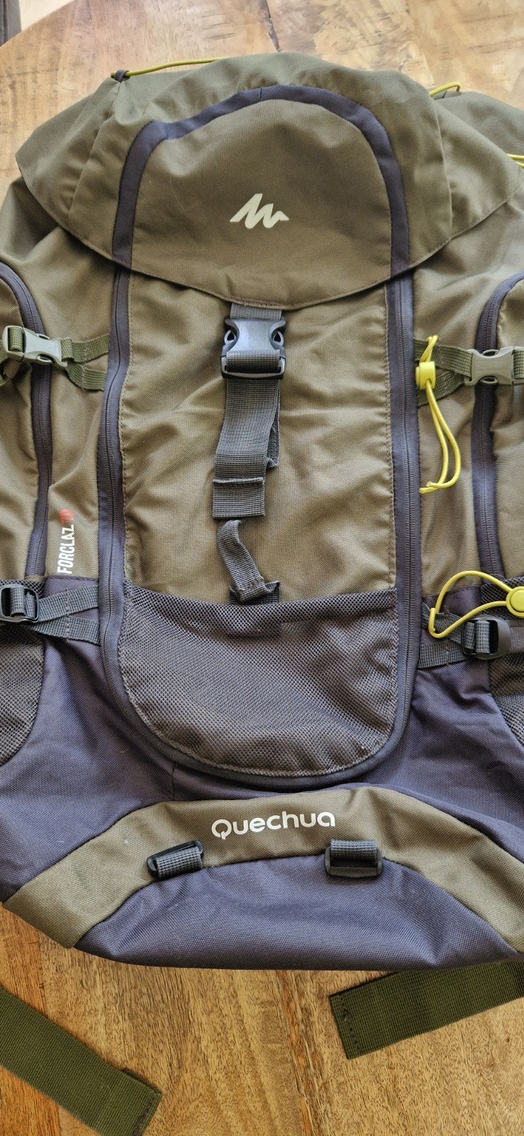 Quechua Forclaz 70L Trekking Rugzak/Backpack incl flightbag, 25 tot 40 cm, Trekking, 60 cm of meer, Ophalen
