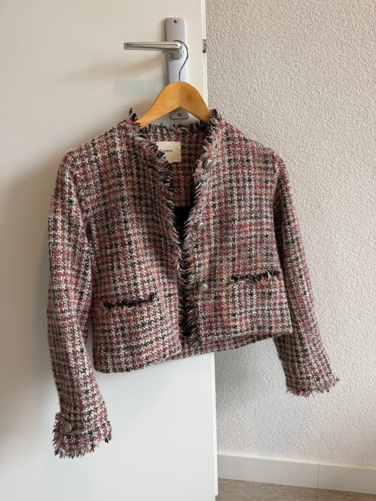 ZGAN- Warm herfstjasje blazer geruit van Suncoo maat XS, Kleding | Dames, Ophalen of Verzenden, Zo goed als nieuw, Jasje, Maat 34 (XS) of kleiner