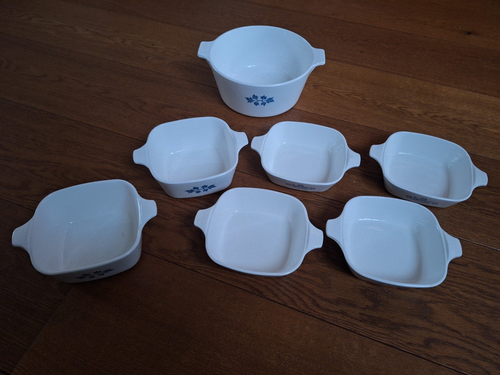 Corning Ware / Pyroflam schaaltjes - Set van 7, Huis en Inrichting, Keramiek, Ophalen of Verzenden, Overige stijlen, Schaal of Schalen