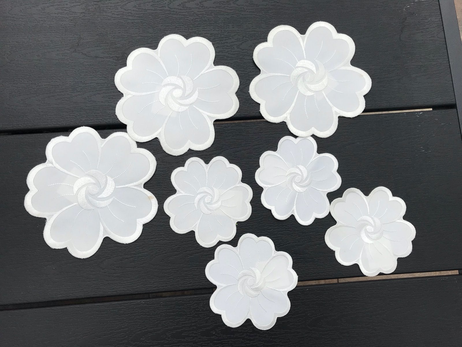 Diverse kanten witte tafelkleden,spreitjes, Gebruikt, Ophalen of Verzenden, Katoen, Placemat