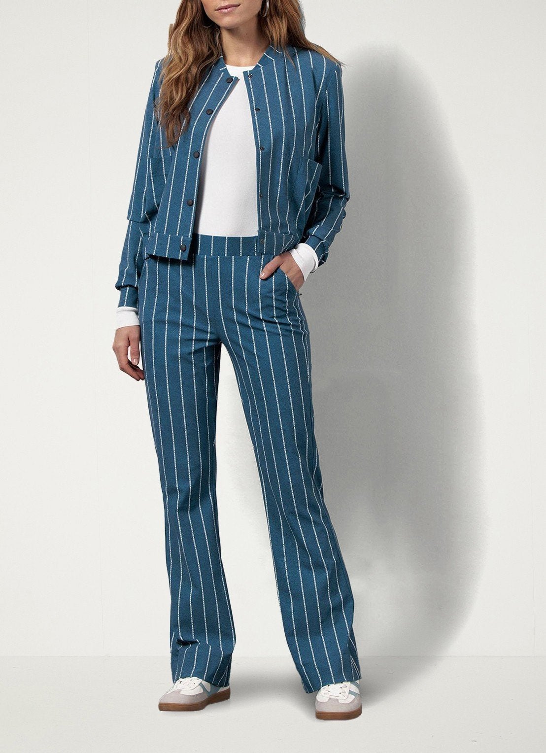 Studio Anneloes Flair Broek - Blauw met Witte Streep, Kleding | Dames, Broeken en Pantalons, Studio Anneloes, Blauw, Ophalen of Verzenden