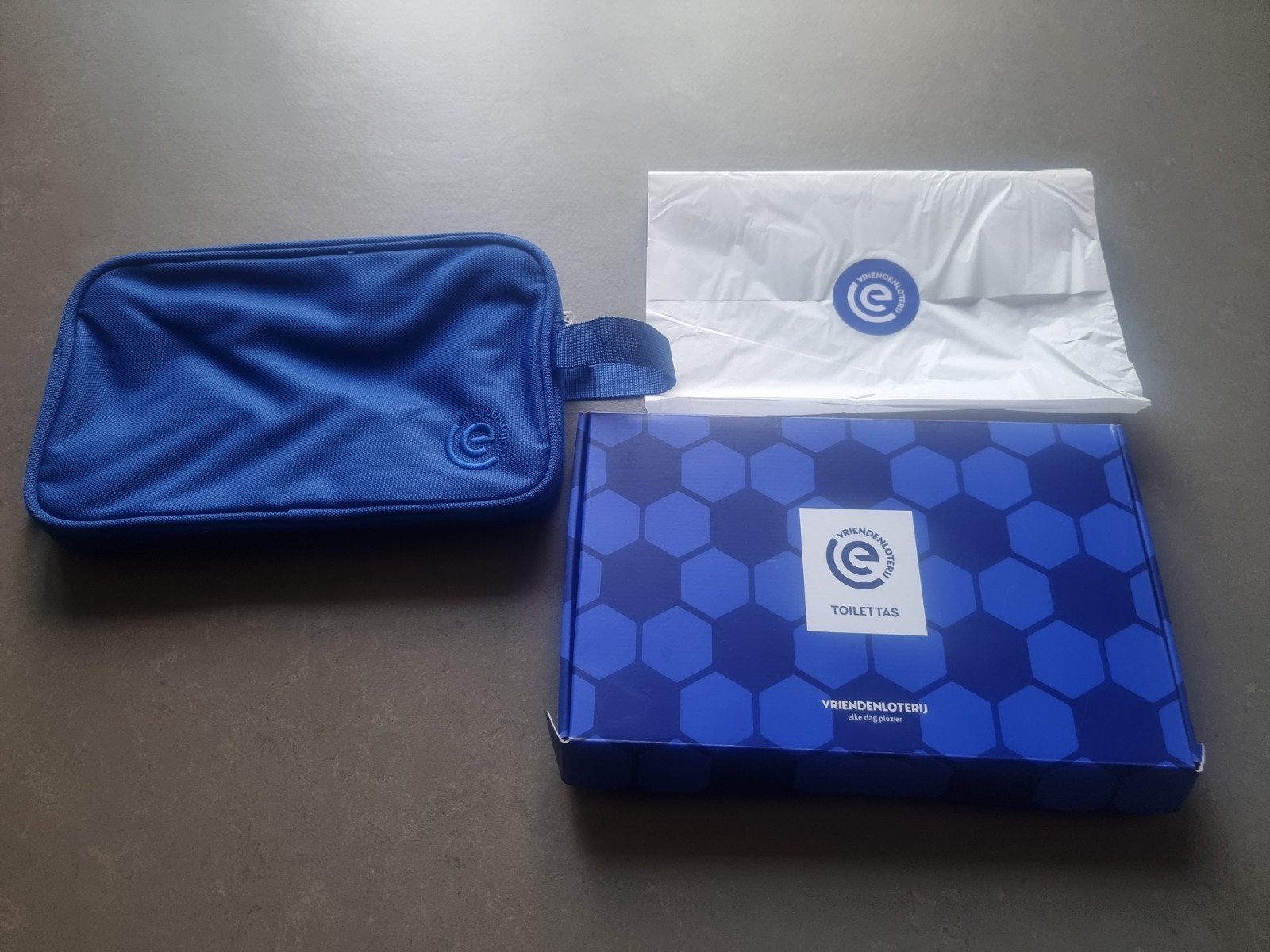 Eredivisie blauwe toilettas, nieuw, Ophalen of Verzenden, Nieuw, Blauw