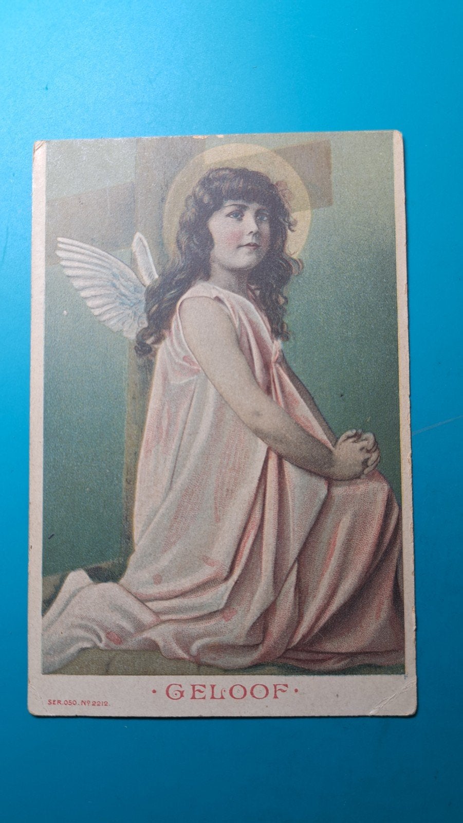 biddende engel , geloof, Verzenden, Voor 1920, Ongelopen