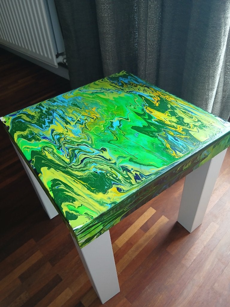 tafeltje met hand-craft top, Ophalen, Minder dan 45 cm, Minder dan 55 cm, Vierkant