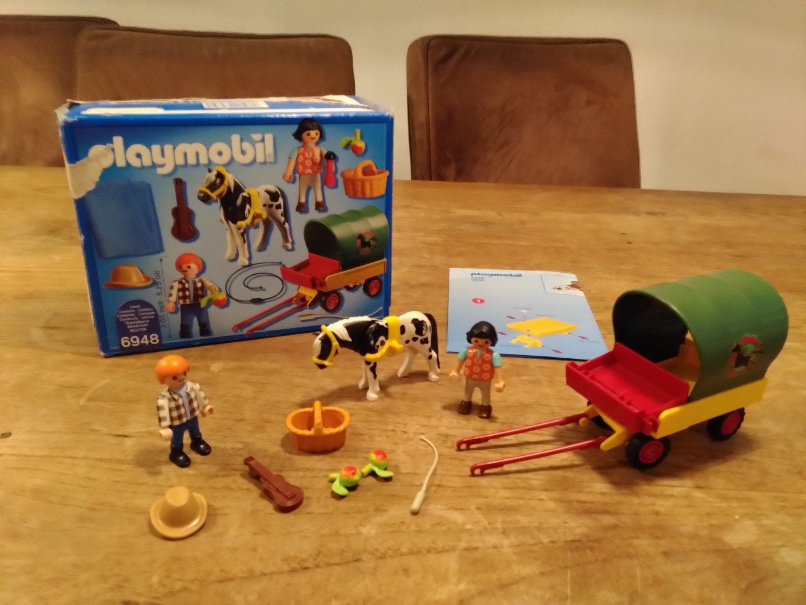 Playmobil Country 6948 Huifkar met pony en figuren, Ophalen of Verzenden, Zo goed als nieuw