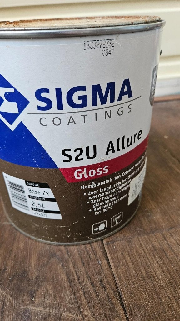 Sigma S2U Allure Gloss 2,5L Base Zx, Ophalen, Nieuw, Wit
