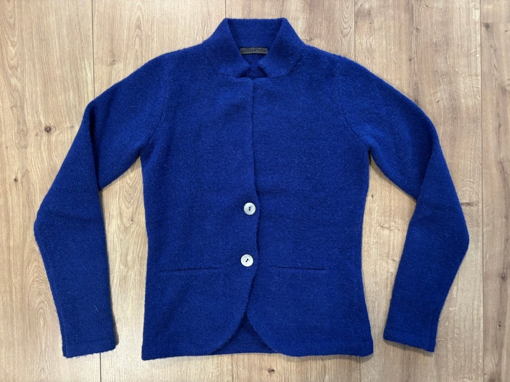 Prachtig kobaltblauw vest van Giulia e Tu - Wolmix, Blauw, Ophalen of Verzenden, Zo goed als nieuw, Giulia e Tu