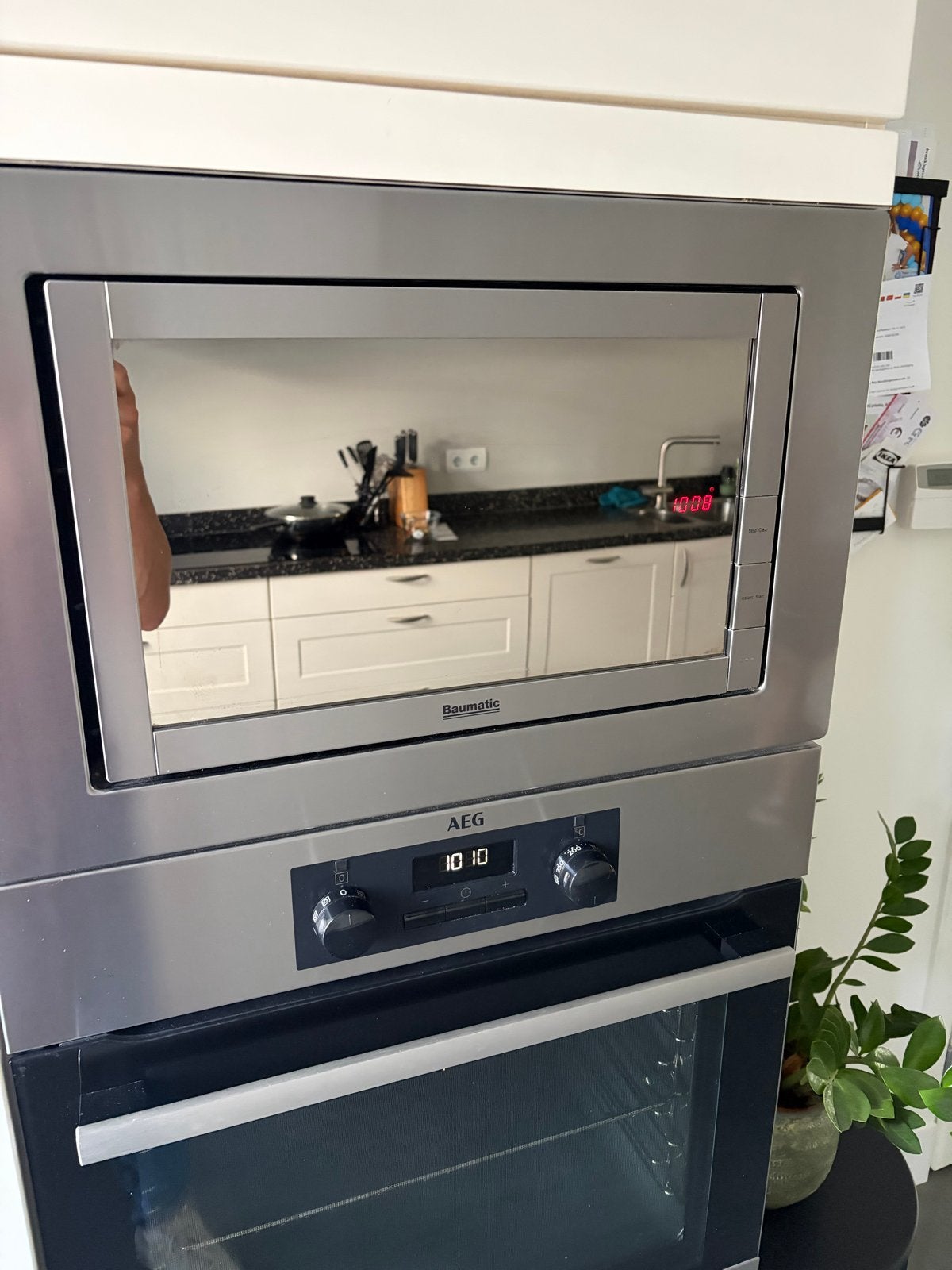 Baumatic Inbouw Combimagnetron - Zo goed als nieuw, Ophalen, Combimagnetron, 60 cm of meer, Zo goed als nieuw