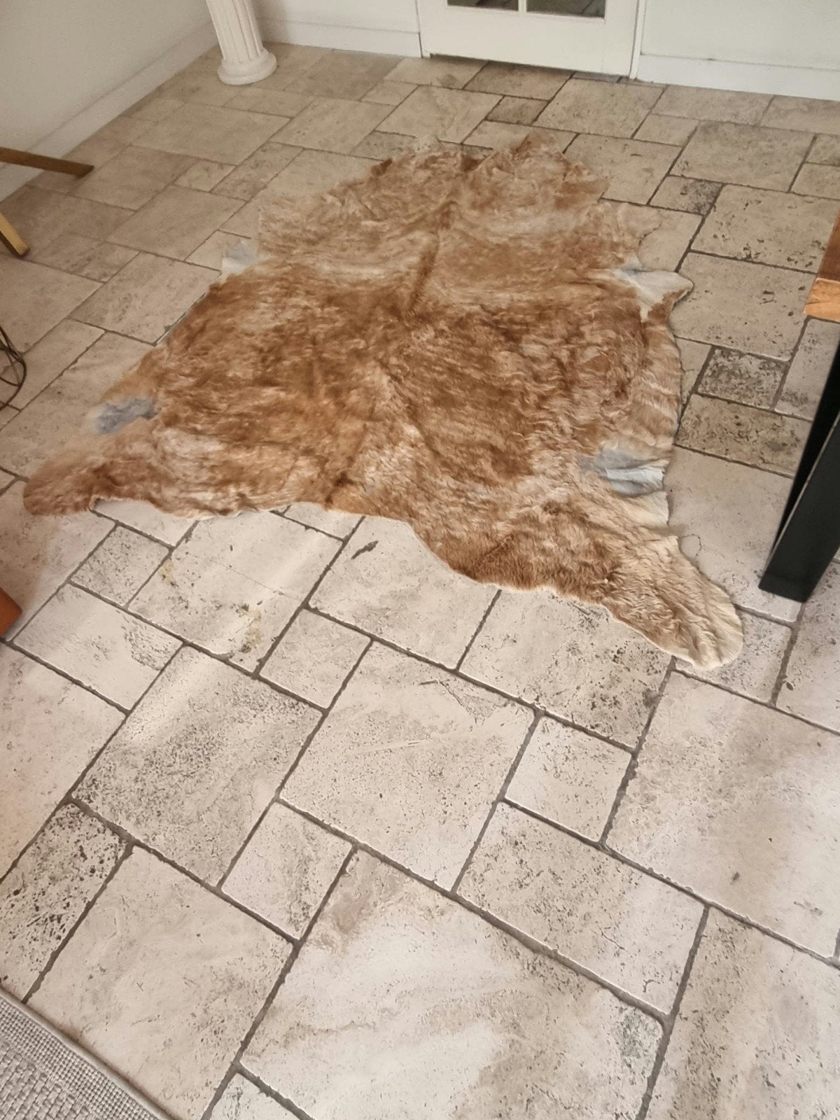 Prachtig bruin gevlekt koeienhuid vloerkleed, Landelijke, Moderne, Rustieke, 100 tot 150 cm, Ophalen of Verzenden, Zo goed als nieuw