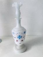 antiek Victoriaanse Opaque opaline karafje Bristol glas, Ophalen of Verzenden