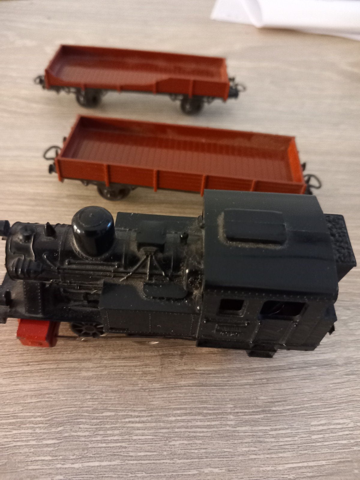 Märklin Stoomlocomotief met 2 wagons - Gebruikt, Gebruikt, Ophalen of Verzenden, Märklin, Gelijkstroom
