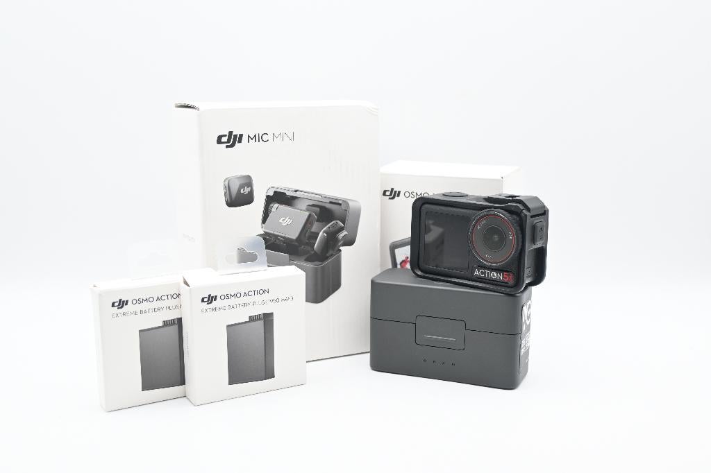 DJI OSMO Action 5 Pro Camera + Microon + 2 Extra Batterijen, Overige merken, -, Ophalen of Verzenden, Zo goed als nieuw