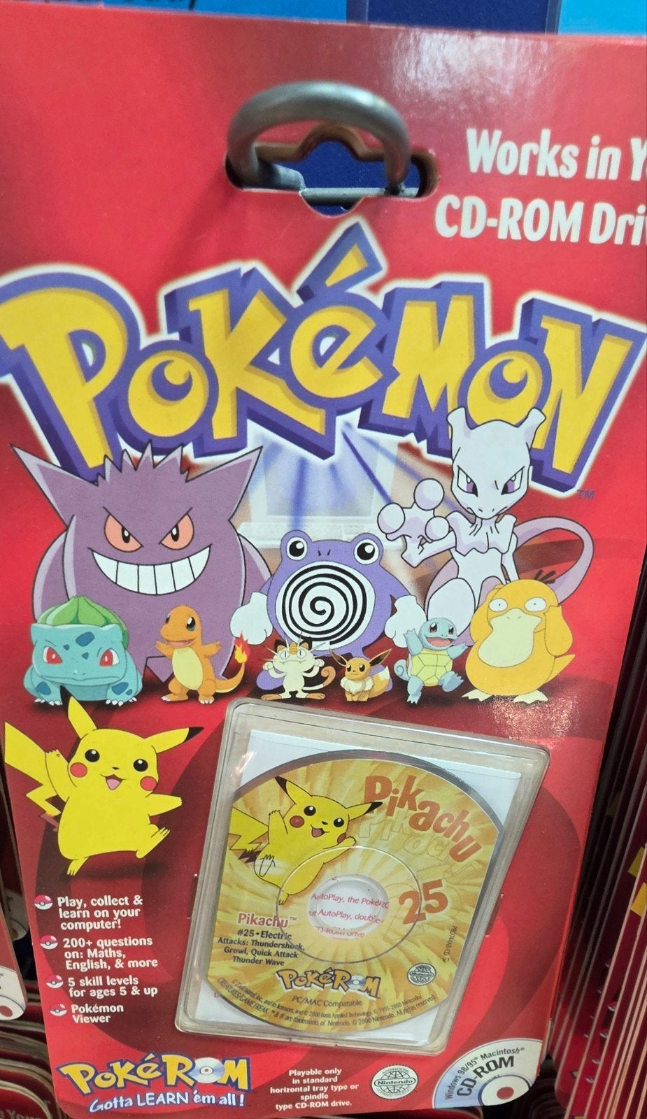 Pokémon PokéROM #25 Pikachu (Windows/Mac, 2000)New Sealed, Ophalen of Verzenden, Nieuw